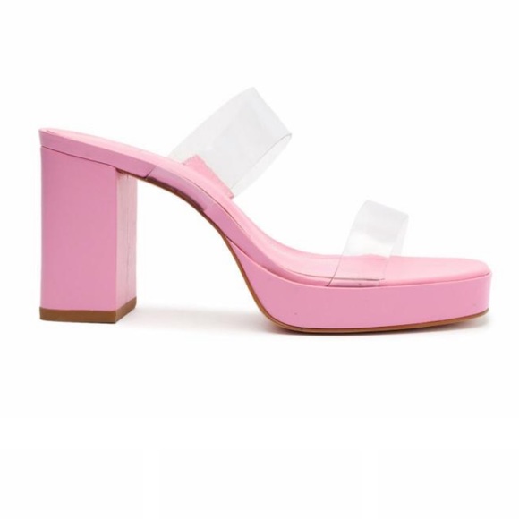 Ariella Platform Vinyl Sandal – SCHUTZ Club Rose | Mules Size 8 (F) - Picture 6 of 6